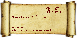 Nosztrai Sára névjegykártya